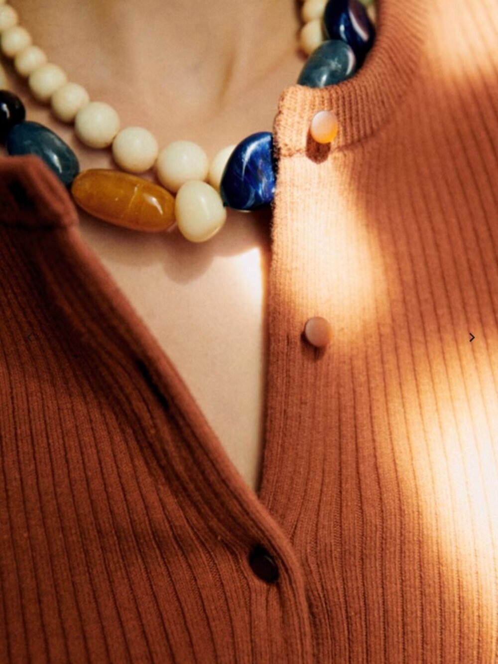 Sezane Kylie Cardigan Mahogany S - Picture 2 of 8